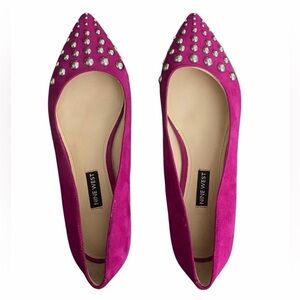 Nine West “Adalyn” Fuchsia Studded Flats